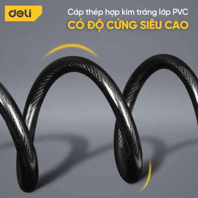 Khóa xe đạp xe máy Deli Cao Cấp - Khóa mật mã dạng 4-5 chữ số siêu an toàn chống trộm