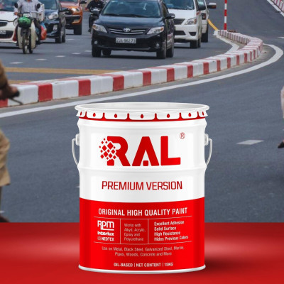 Sơn bó vỉa phản quang Alkyd nhanh khô RAL RASIDE RAPID  REFLECTIVE - 5KG