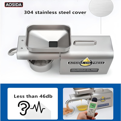 Máy ép dầu thực vật gia đình AOSIDA 888A Thương hiệu Anh Quốc 750W-1000W, ép 3-6kg/giờ - Hàng Nhập Khẩu, Bảo Hành 1 Năm