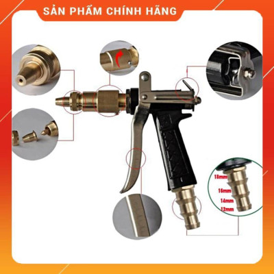 ️ Bộ dây vòi xịt nước rửa xe, tưới cây , tăng áp 3 lần, loại 3m, 5m 206236Eđầu đồng, cút+ túi đựng bút
