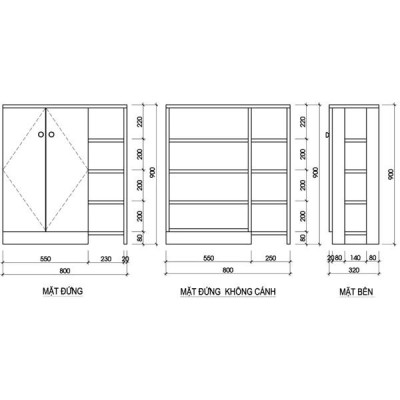 Tủ giày dép gỗ thông minh OHAHA 024