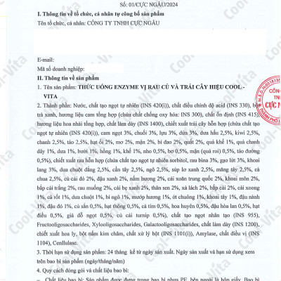 Combo 2 Hộp Nước Uống Bổ Sung Enzyme Chiết Xuất Từ Trái Cây và Rau Củ Hỗ Trợ Tiêu Hoá, Thanh Lọc Cơ Thể Coolvita