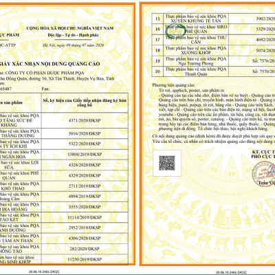 5 Hộp Ích Khí Thăng Dương PQA Hỗ Trợ Giảm Các Triệu Chứng Sa Tử Cung, Điều Bổ Tỳ Vị Hộp 10 Ống
