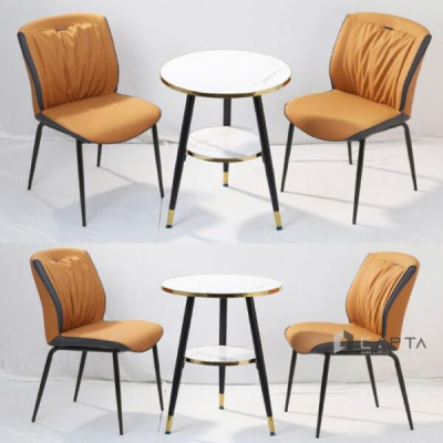 Bộ bàn tròn tiếp khách 2 ghế nhập khẩu SL TE1548-06P/LUX 43A-P Nội thất Capta