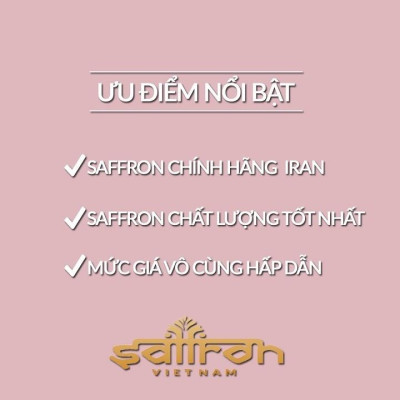 Nhụy Hoa Nghệ Tây Saffron Jahan 1Gr/hộp tặng lọ thủy tinh 300ml