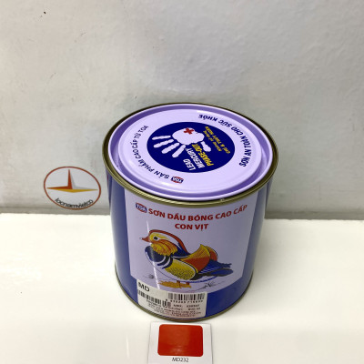 Sơn dầu cao cấp TOA Con Vịt màu đỏ cam MD 232 _ 800 ml