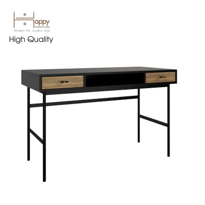 [Happy Home Furniture] BECKY, Bàn làm việc 3 ngăn - chân sắt ,  120cm x 55cm x 75cm ( DxRxC), BAN_005