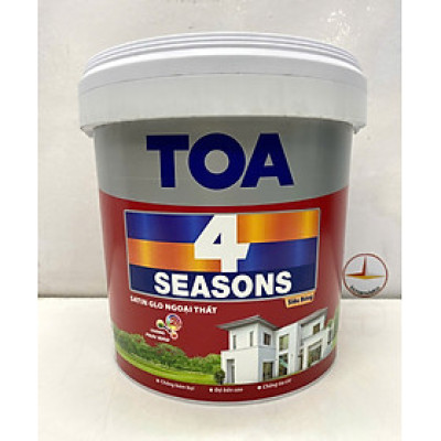 Sơn nước ngoại thất cao cấp TOA 4 Seasons Satin Glo siêu bóng màu xám 8257 _ 5L