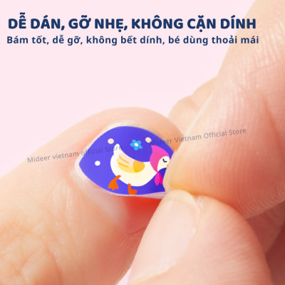 Sticker dán móng tay cho bé Mideer Nail stickers Mideer 4 mẫu miếng dán móng tay giả cho bé gái