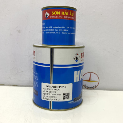Sơn epoxy Hải Âu màu xanh ngọc EP256 1L/Bộ
