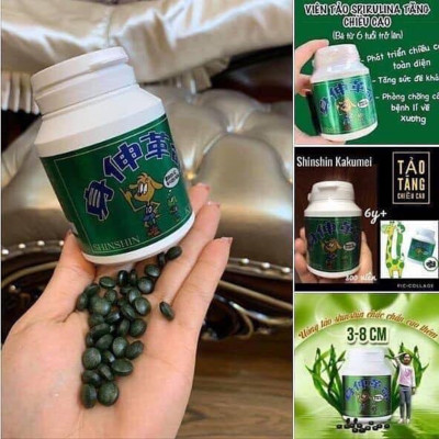 Combo 3 Hộp Tảo Tăng Chiều Cao ShinShin Kakumei Nhật Bản - Tặng kèm 1 Kem CC Dotfree Nhật Bản