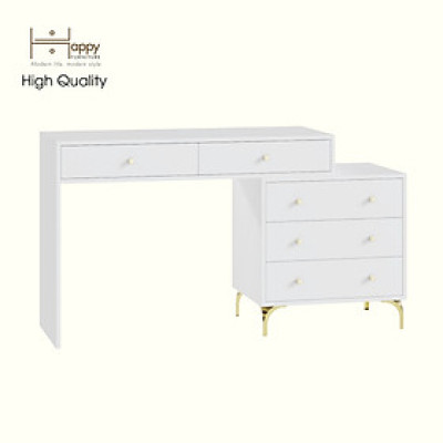 HAPPY FURNITURE ,Bàn làm việc 5 ngăn kéo - HAPPI, BAN_140 , 110cm x 45cm x 78cm DxRxC