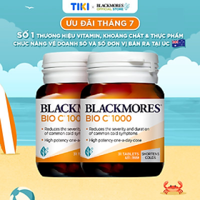 Combo 2 Lọ 31 Viên Uống Bổ Sung Vitamin C Blackmores Bio C 1000mg