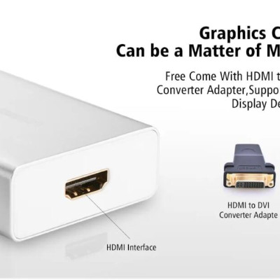 Ugreen UG4022940229TK 80CM Cáp chuyển USB 3.0 sang HDMI cao cấp - HÀNG CHÍNH HÃNG