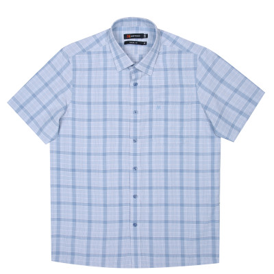 Áo sơ mi nam tay ngắn form suông vạt ngang Khatoco A1MN538T2-CNCR314-2504-N công nghệ NANO