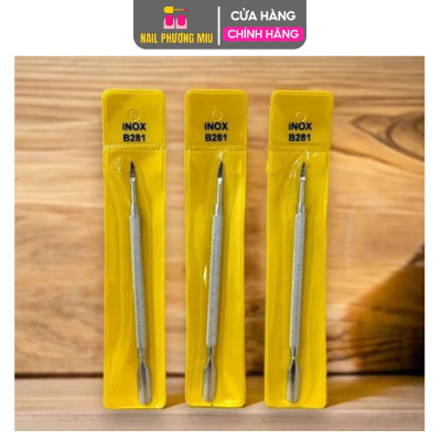 Cây Đẩy Da, Sủi Da, Lấy Khóe Móng Xịn Cỡ Lớn, Cạo Sơn Gel B281 Inox Không Gỉ Làm Nail Chuyên Nghiệp Nail Phương Miu Nữ Women