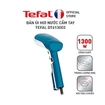 Bàn ủi cầm tay Tefal DT6130E0 - Công suất 1300W - Phun hơi 20g/phút - Chức năng chống cặn - Hàng chính hãng