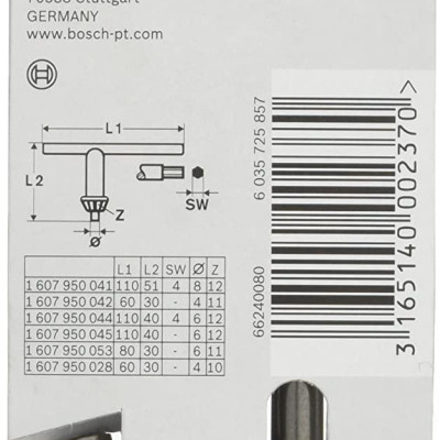KHÓA ĐẦU KHOAN S2X110X40X6 BOSCH 1607950045 - HÀNG CHÍNH HÃNG