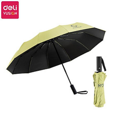 Ô Dù Che Mưa Đi Nắng Tự Động DELI 12 Nan Đơn/Đôi ĐK 106 cm Chống UV Nút Đóng/Mở Thông Minh Nhiều Màu
