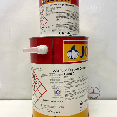 Sơn sàn bê tông epoxy Jotun Jotafloor Topcoat Base 3 màu Green 7075 (Xanh lá) _ 5L/bộ