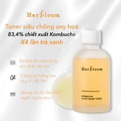 Toner Herbloom Cấp Ẩm Chống Lão Hoá Da Cân Bằng Da Kombucha Plant Biome 150ML