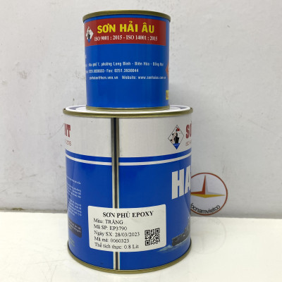 Sơn Epoxy Hải Âu màu trắng EP790 1L/Bộ