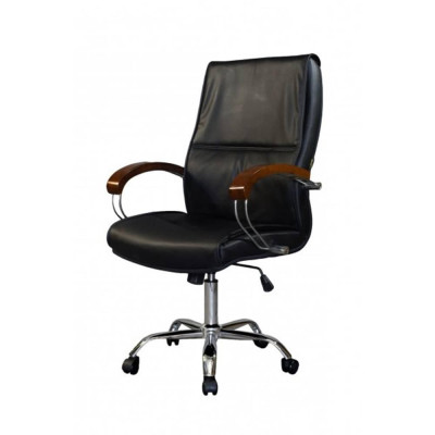 Ghế Quản lý ID207 tay ốp gỗ