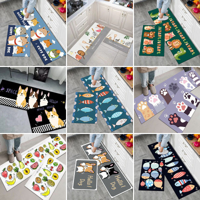 Cặp 2  thảm chùi  chân nhà  bếp  hoa văn  3D  ,   thiết kế lớp cao su chống trượt cao cấp  giúp  thảm  bám sàn ,   thấm hút nước  , phù hợp đặt mọi nơi trong nhà 