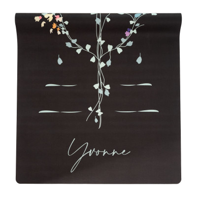 Thảm tập yoga du lịch cao cấp chính hãng Yvonne dày 1,5mm gấp gọn, bề mặt nhám, siêu bám, ưa mồ hôi, dễ vệ sinh, chất liệu cao su tự nhiên, kích thước 183cm x 66cm, nặng 1,2kg, foldable travel yoga mat with best grip, anti-slipping surface