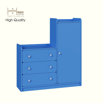 [Happy Home Furniture] KID, Tủ lưu trữ - 3 ngăn kéo cho trẻ em, 100cm x 32cm x 110cm ( DxRxC), THK_166
