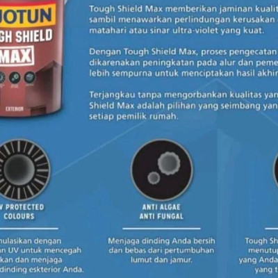 Sơn tường nhà JOTUN TOUGH SHIELD MAX 5L che phủ tốt, bền màu (Sơn ngoại thất)