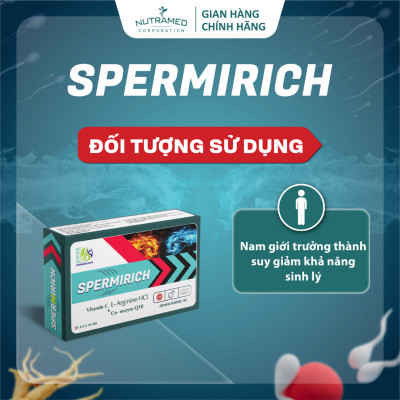 Viên uống Spermirich hỗ trợ tăng cường sinh lực và cải thiện khả năng sinh lý nam (30 viên) - Nutramed