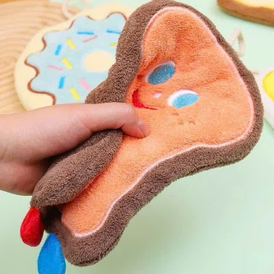 Set 4 Khăn Lau Tay Thấm Hút Tốt Họa Tiết Bánh Mỳ Phô Mai Cute - Khăn Mềm Mịn, Thấm Hút Tuyệt Vời - HÀNG CHÍNH HÃNG MINIIN