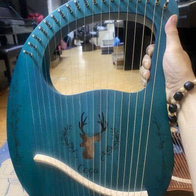 ĐÀN HẠC LYRE HARP CEGA 19 DÂY MÀU XANH CG02