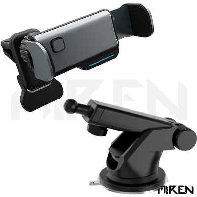 Giá Đỡ Điện Thoại Ô Tô Xe Hơi Hợp Kim Nhôm Hàng Không – Tự Động – Thông Minh - Xoay Chuyển Đa Góc Độ Màu Bạc – Mini Hàng Chính Hãng