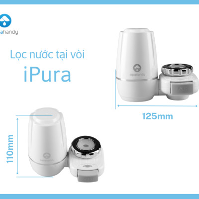 [Hàng chính hãng] Đầu lọc nước tại vòi AquaHandy iPura Lọc sạch tạp chất Dễ dàng lắp đặt