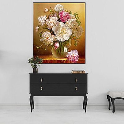 Tranh Trang Trí Treo Tường - Tranh Canvas Lọ Hoa Hồng 