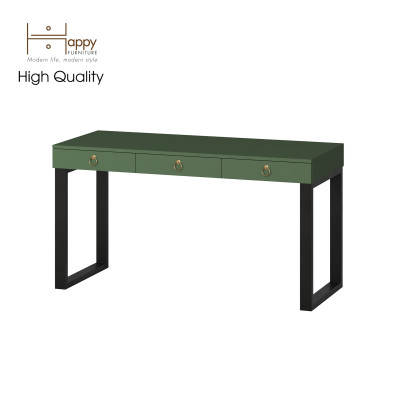 [Happy Home Furniture] WESLEY, Bàn làm việc chân sắt - 3 ngăn kéo,  140cm x 59cm x 75cm ( DxRxC), BAN_012
