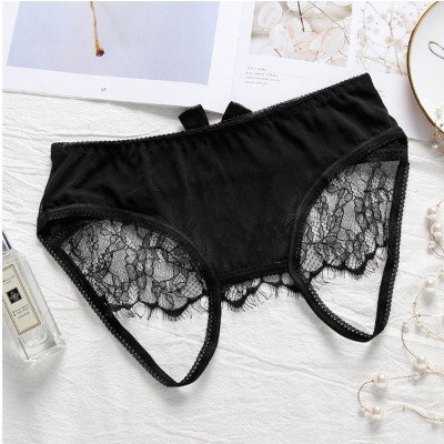 Quần lót nữ ren tua rua sau mông gợi cảm - đen