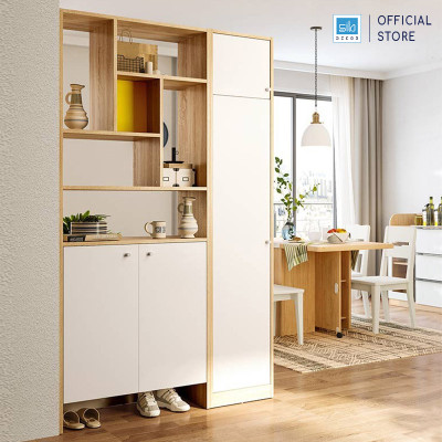 Kệ Giày Gỗ Ngăn Phòng Đa Năng SIB Decor Để Sách, Đồ Trang Trí Hiện Đại KG32