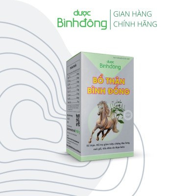 Bổ Thận Bình Đông - Bổ thận, hỗ trợ giảm triệu chứng đau lưng, mỏi gối, tiểu đêm – hộp 60 viên nang