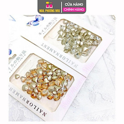 Đá Khối Nail Chân Nhọn Mix Size 50 Viên Làm Nail, Màu Vàng Trà, Bắt Sáng Tuyệt Vời, Trang Trí Móng Đẹp  Nail Phương Miu Nữ Women