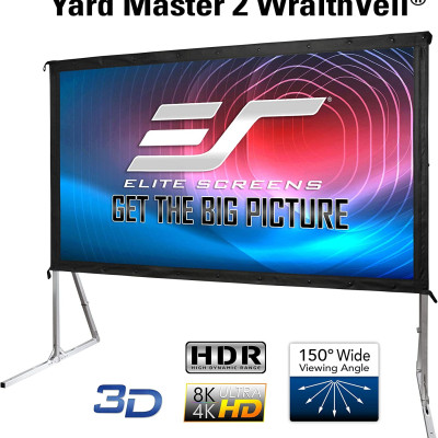 Màn Chiếu Elite Screens Dòng Yard Master 2 Dual (chiếu 2 mặt), 100 inch Tỷ lệ Khung Hình 16:9 (Vùng hiển thị 124.5 x 220.1 cm) 0.8 Gain (OMS100H2-DUAL) – Hàng Chính Hãng