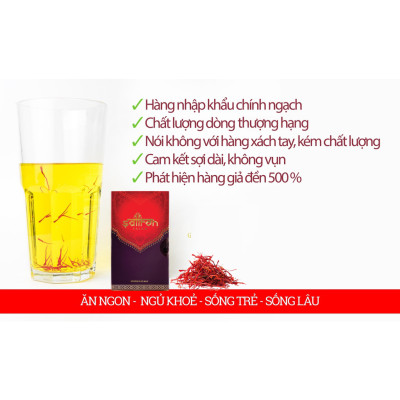 Set quà Nhụy Hoa Nghệ Tây Saffron SALAM 3Gr tặng Salam 1gr và Trà Dưỡng Nhan Saffron Tea