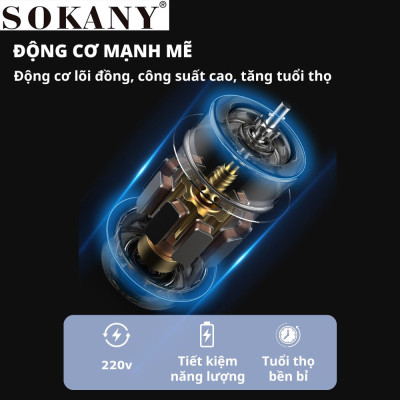 Quạt cây công suất mạnh 50W tản gió rộng hoạt động êm ái SOKANY SK-19007 CÓ CHẾ ĐỘ HẸN GIỜ, độ ồn thấp - HÀNG CHÍNH HÃNG