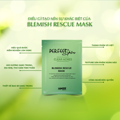 Mặt nạ tinh chất cô đặc cho da dầu da mụn BLEMISH RECUE MASK DAMODE 9 cái dùng thử 