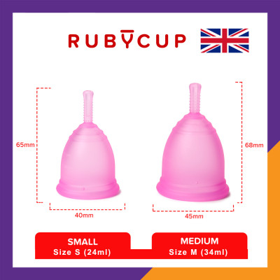 Cốc Nguyệt San Ruby Cup Anh Màu Hồng - Độ Mềm Phù Hợp Phụ Nữ Việt - Vật liệu 100% Sillicon Y Tế Đạt Tiêu Chuẩn FDA – Hàng Chính Hãng Thương Hiệu Được Yêu Thích Tại Anh Và Hơn 36 Quốc Gia - Ruby Cup Pink