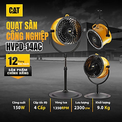 Quạt công đứng nghiệp Caterpillar  HVPD-14AC 14inch bền bỉ , an toàn - HÀNG CHÍNH HÃNG