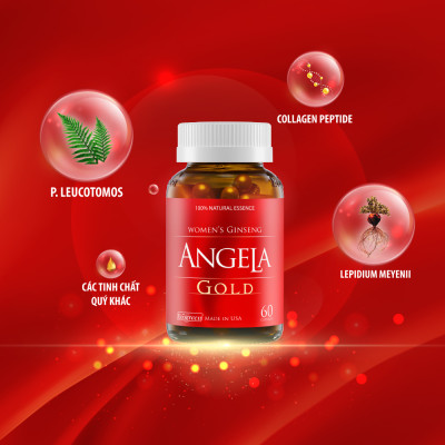 Combo 2 hộp ANGELA GOLD tăng cường sinh lý nữ 60 viên tặng 1 hộp RITANA 15 viên