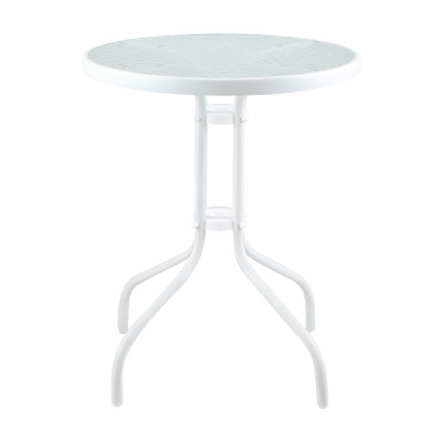 [Miễn Phí Vận Chuyển & Lắp Đặt] Bàn Ngoài Trời Tosca Màu Nâu Trắng, Mặt Kính Cường Lực, Khung Thép Chắn Chắn Bền Bỉ | Index Living Mall | Nội Thất Nhập Khẩu Thái Lan - Phân Phối Độc Quyền Tại Việt Nam